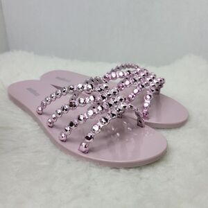Melissa Rare  Strappy Crystal Purple Womens Shoes Size 7